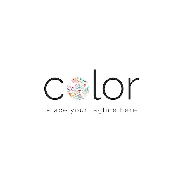 Vector diseño de logotipo de color de tipografía