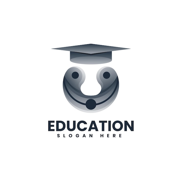 Diseño de logotipo colorido de educación