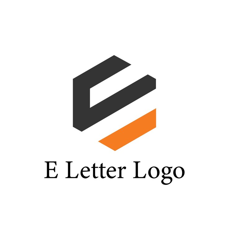 Diseño del logotipo colorido de la letra E