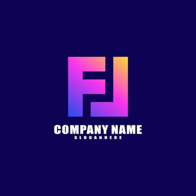 diseño de logotipo colorido letra f y l