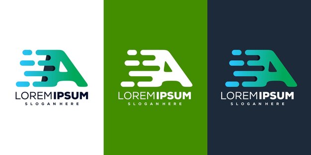Diseño de logotipo colorido letra a tecnología