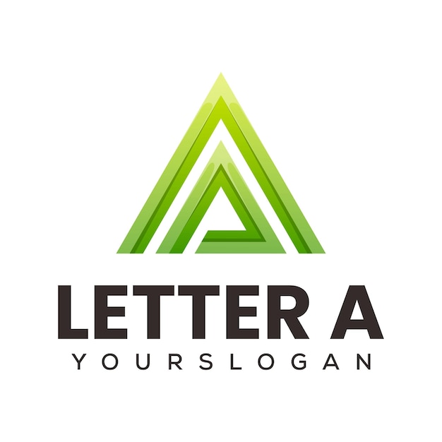 diseño de logotipo colorido letra A