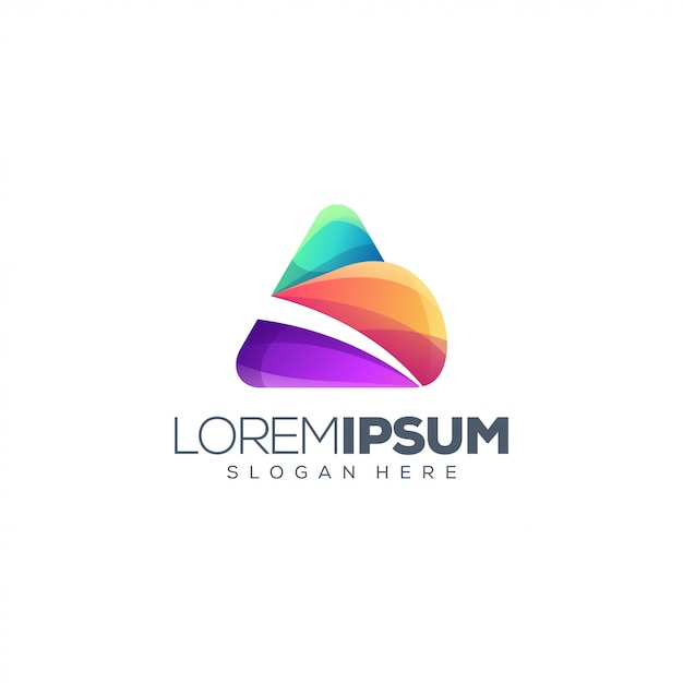 Diseño de logotipo colorido letra A