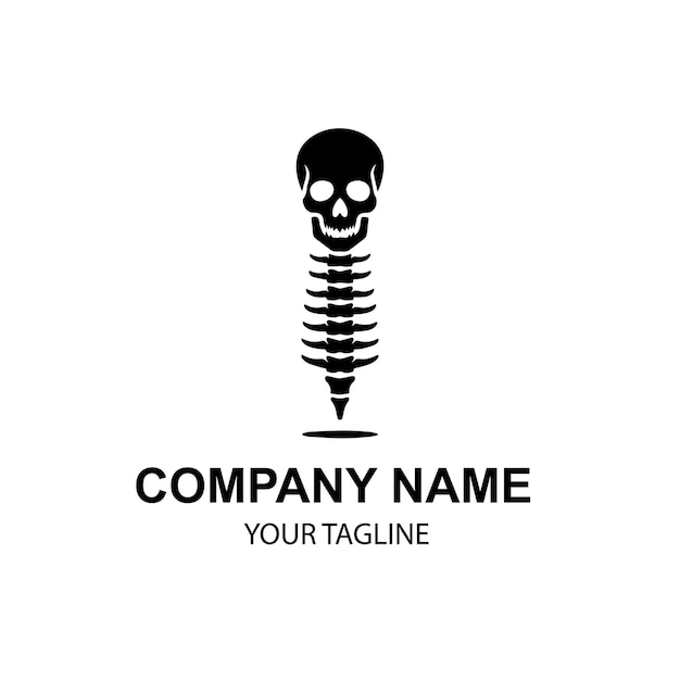 diseño del logotipo de la columna vertebral vectorial