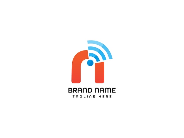 Diseño del logotipo de la combinación wifi