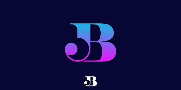 Vector diseño de logotipo combinado de letra del alfabeto jb bj