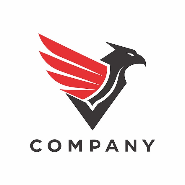 Diseño del logotipo comercial plano minimalista de Eagale