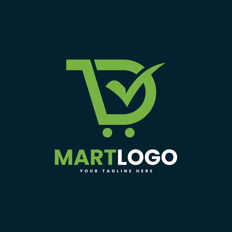 Vector diseño de logotipo de comercio electrónico de compras en línea plana vectorial