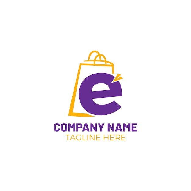 Diseño de logotipo de comercio electrónico Vector Online Shop Idea y concepto del logotipo Vector logotipo para tienda de comercio electrónico