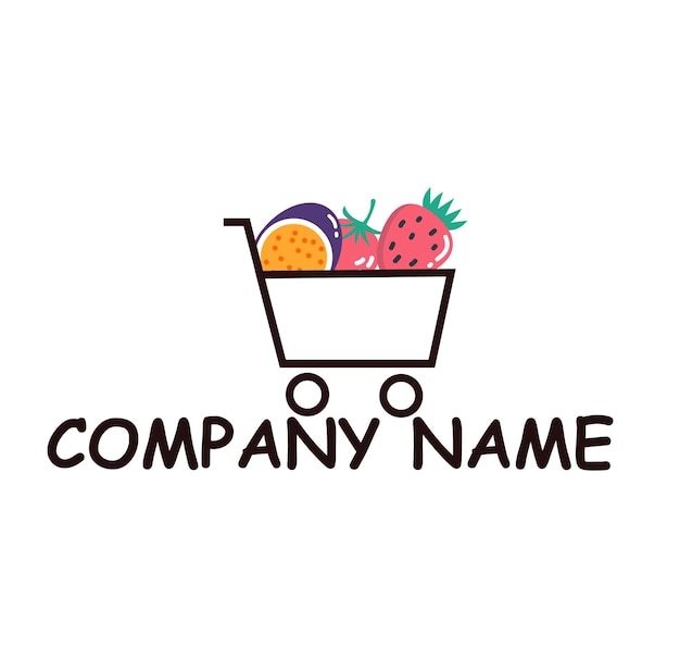 diseño de logotipo de comestibles