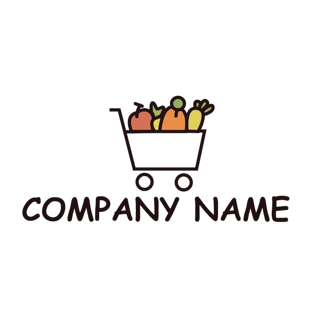 diseño de logotipo de comestibles