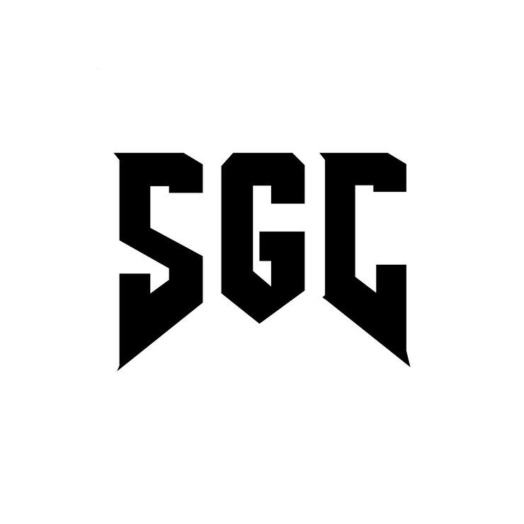 Vector diseño de logotipo de la compañía sgc: combinación de colores blanco y negro sgc: diseño de logotipo sgc: icono sgc: alfabeto sgc: tipografía sgc