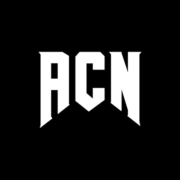 Diseño del logotipo de la compañía de tecnología ACN: combinación de colores en blanco y negro ACN: diseño del icono ACN: ACN: alfabeto ACN: tipografía ACN