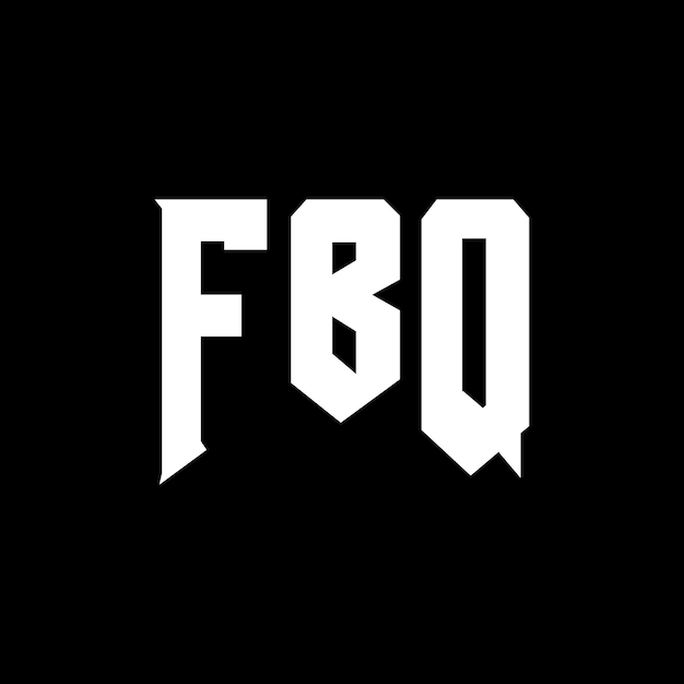Diseño de logotipo de la compañía de tecnología FBQ: combinación de colores blanco y negro FBQ: Vector FBQ: Diseño de icono FBQ: Alfabeto FBQ: Tipografía