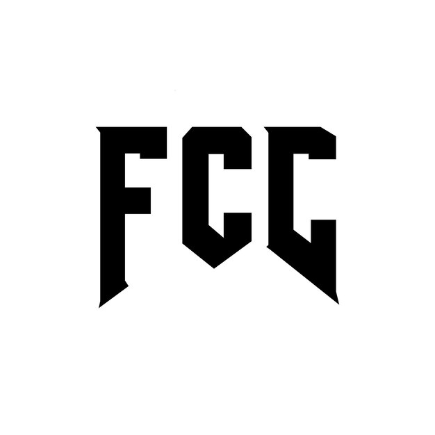Diseño de logotipo de la compañía de tecnología FCC Diseño de Logotipo de FCC combinación de colores blanco y negro Diseño vectorial del logotipo de FCC Icono de FCC Alfabeto de FCC Diseño del logotipo tipográfico de FCC