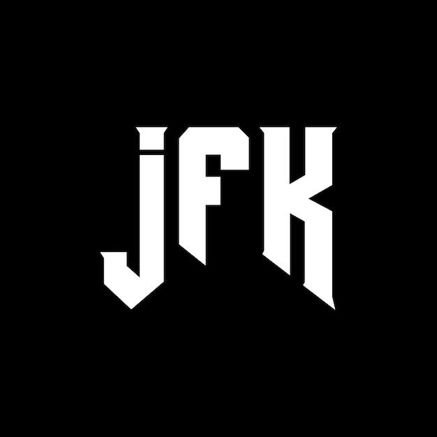Diseño de logotipo de la compañía de tecnología JFK: combinación de colores blanco y negro JFK: diseño de logotipo JFK: icono JFK: alfabeto JFK: tipografía JFK: logotipo JFF
