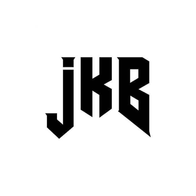 El diseño del logotipo de la compañía de tecnología JKB, combinación de colores blanco y negro, el logotipo de JKB, el vector de JKB y el icono de JKB.