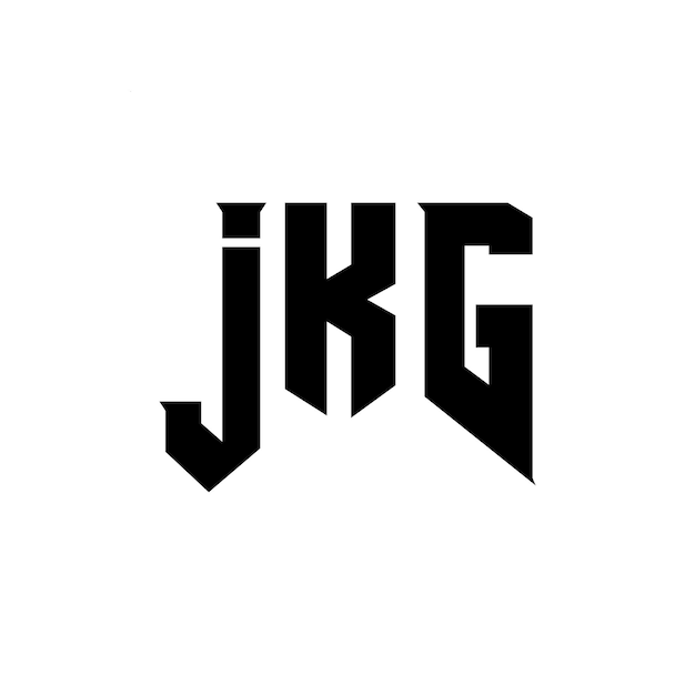 El diseño del logotipo de la compañía de tecnología JKG, la combinación de colores blanco y negro, el logotipo JKG, el vector JKG y el icono JKG.