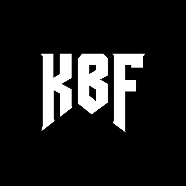 El diseño del logotipo de la compañía de tecnología KBF, combinación de colores blanco y negro KBF, vector KBF, icono KBF, alfabeto KBF, tipografía KBF.