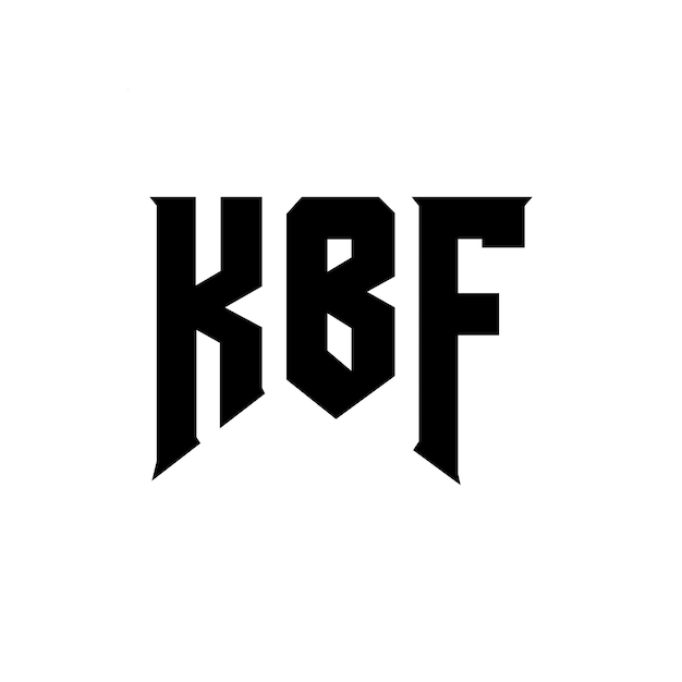 El diseño del logotipo de la compañía de tecnología KBF, combinación de colores blanco y negro KBF, vector KBF, icono KBF, alfabeto KBF, tipografía KBF.