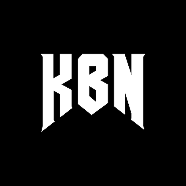 Diseño del logotipo de la compañía de tecnología KBN combinación de colores blanco y negro KBN logotipo KBN vector KBN diseño KBN icono KBN alfabeto KBN tipografía diseño del logotipo