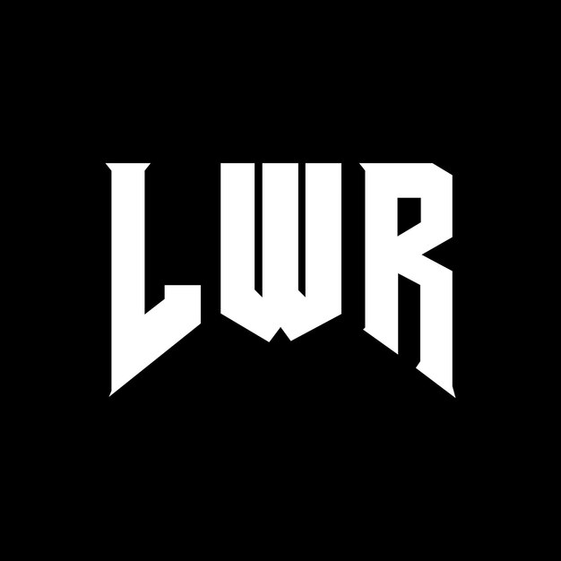 Diseño de logotipo de la compañía de tecnología LWR LW logotipo de combinación de colores blanco y negro LW logo LW vector LW diseño LW icono LW alfabeto LW tipografía LW diseño de logotipo