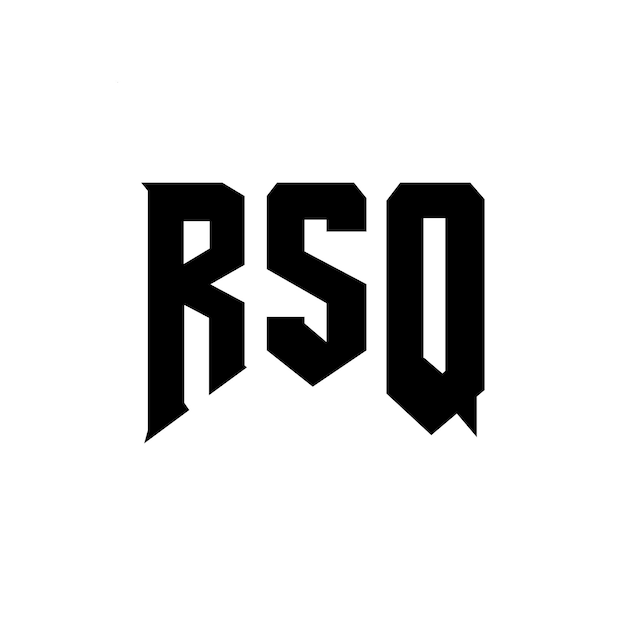Diseño del logotipo de la compañía de tecnología RSQ: combinación de colores blanco y negro RSQ: diseño del logotipo RSQ: icono RSQ: alfabeto RSQ: tipografía