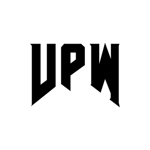 El diseño del logotipo de la compañía de tecnología VPW, la combinación de colores blanco y negro, el logotipo de VPW, el vector de VPW y el icono de VPW.