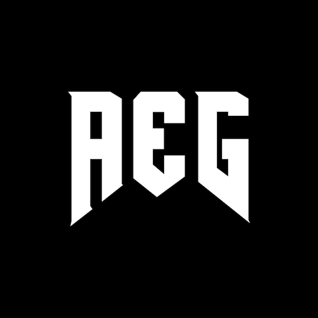 Diseño de logotipo de la compañía tecnológica AEG: combinación de colores blanco y negro AEG: diseño de logotipo AEG: icono AEG: alfabeto AEG: tipografía AEG