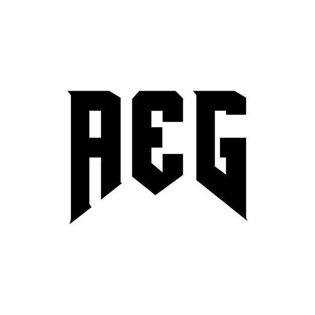 Diseño de logotipo de la compañía tecnológica AEG: combinación de colores blanco y negro AEG: diseño de logotipo AEG: icono AEG: alfabeto AEG: tipografía AEG
