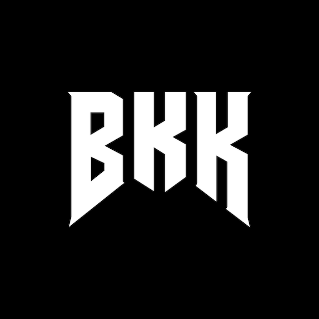 Diseño del logotipo de la compañía tecnológica BKK: combinación de colores blanco y negro BKK: diseño del logotipo BKK: icono BKK: alfabeto BKK: tipografía