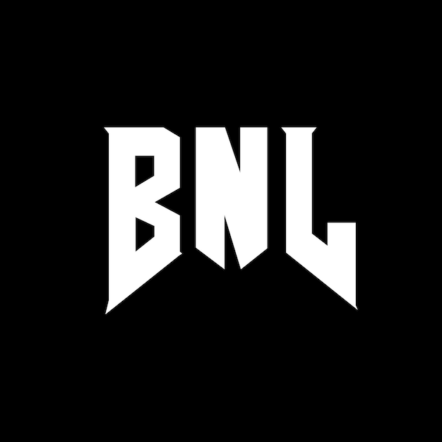Diseño del logotipo de la compañía tecnológica BNL: combinación de colores en blanco y negro BNL: diseño del logotipo BNL: icono BNL: alfabeto BNL: tipografía BNL