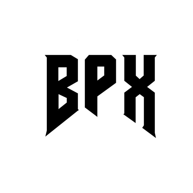 Diseño del logotipo de la compañía tecnológica BPX: combinación de colores blanco y negro, diseño del logotipo BPX, diseño del icono BPX, del vector BPX, de la tipografía BPX.