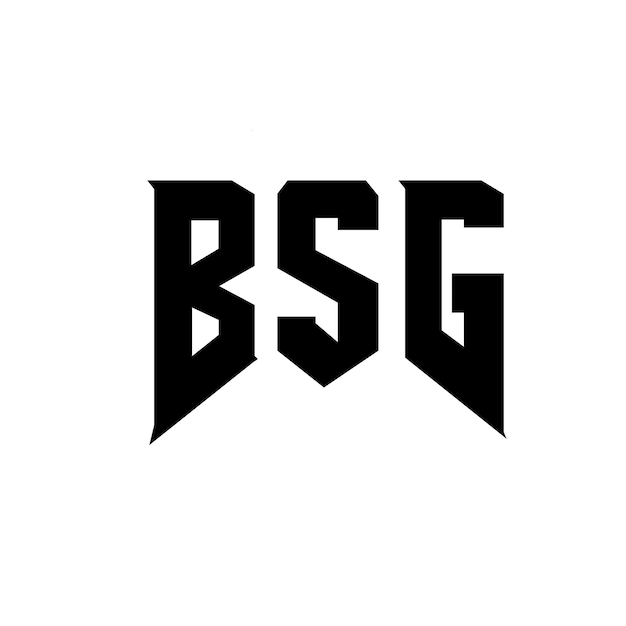 Diseño del logotipo de la compañía tecnológica BSG: combinación de colores blanco y negro BSG: diseño del logotipo BSG: icono BSG: alfabeto BSG: tipografía.