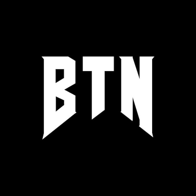 Diseño del logotipo de la compañía tecnológica BTN, combinación de colores blanco y negro, diseño del logotipo BTN, diseño del icono BTN, alfabeto BTN, tipografía BTN.