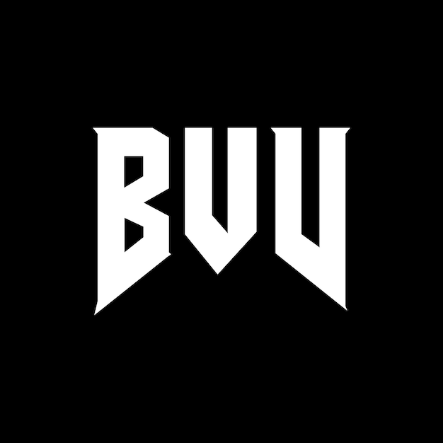 Diseño del logotipo de la compañía tecnológica BVV, combinación de colores blanco y negro, diseño del logotipo BVV, vector BVV, diseño del icono BVV, alfabeto BVV, tipografía BVV.