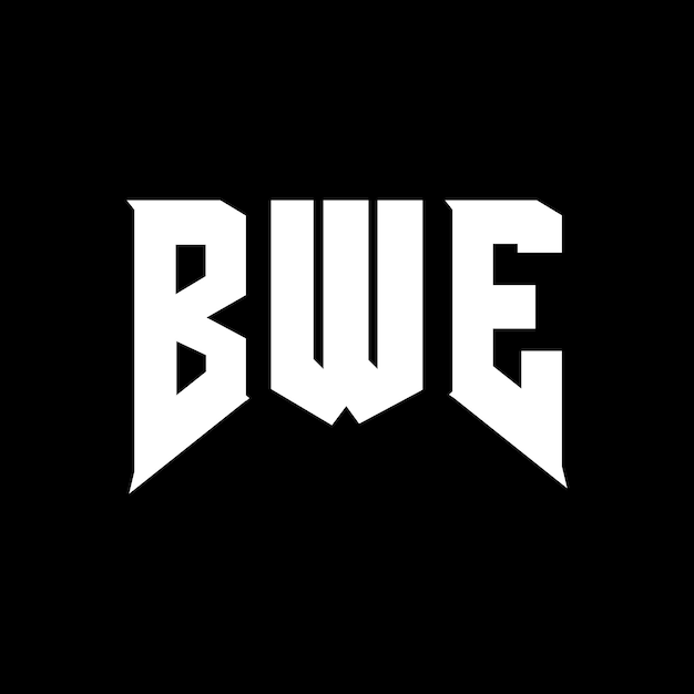 Diseño del logotipo de la compañía tecnológica BWE: combinación de colores blanco y negro BWE: diseño del logotipo BWE: vector BWE: icono BWE: alfabeto BWE: tipografía BWE: logotipo