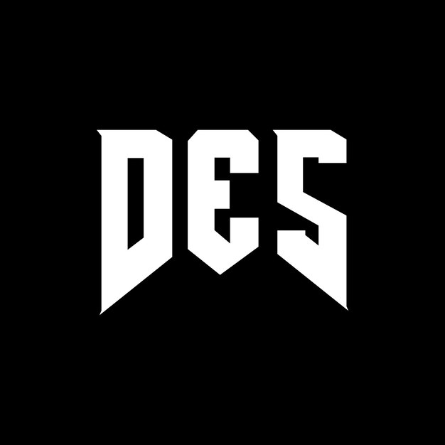 Diseño de logotipo de la compañía tecnológica DES diseño de logotipo combinación de colores blanco y negro DES logotipo DES diseño vectorial DES diseño del icono DES alfabeto DES tipografía diseño del logotipo
