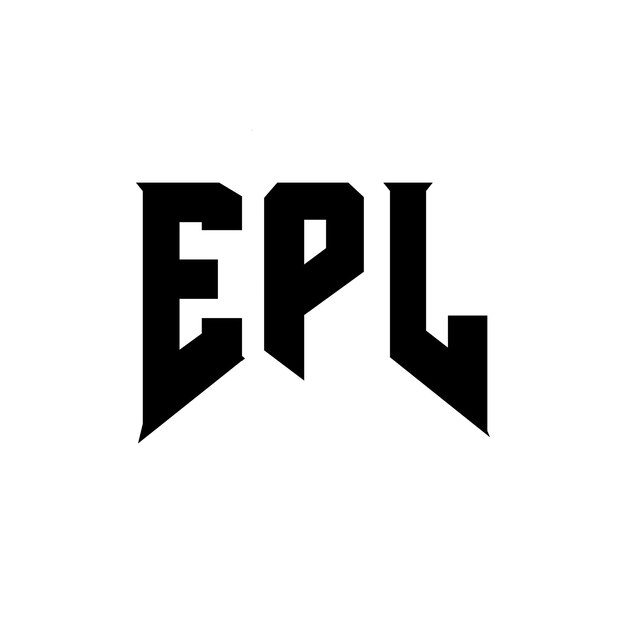 Diseño del logotipo de la compañía tecnológica EPL: combinación de colores blanco y negro EPL: Vector EPL: Diseño del icono EPL: Alfabeto EPL: Tipo de diseño del logotipo EPL