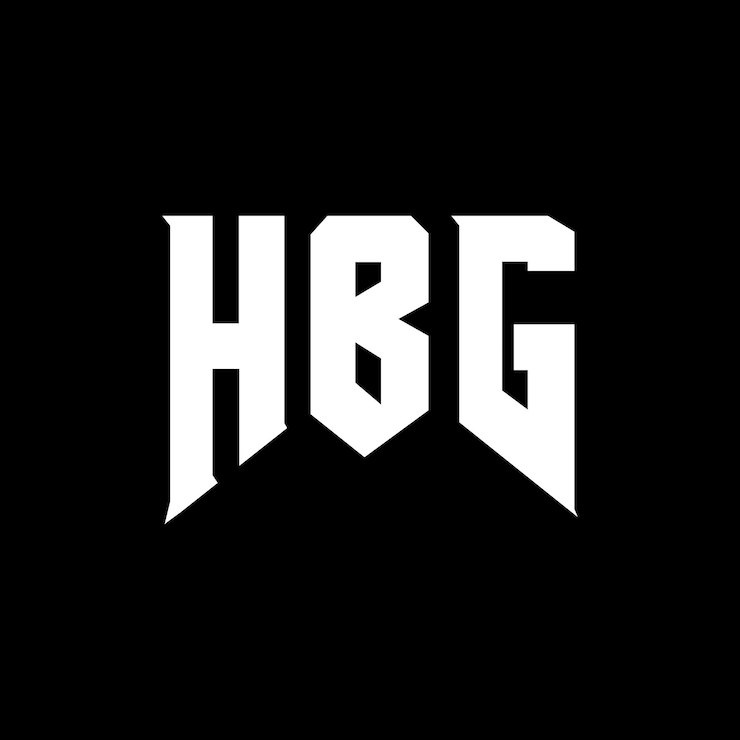 Vector diseño de logotipo de la compañía tecnológica hbg: combinación de colores blanco y negro hbg: logotipo hbg: vector hbg: diseño hbg: icono hbg: alfabeto hbg: tipografía