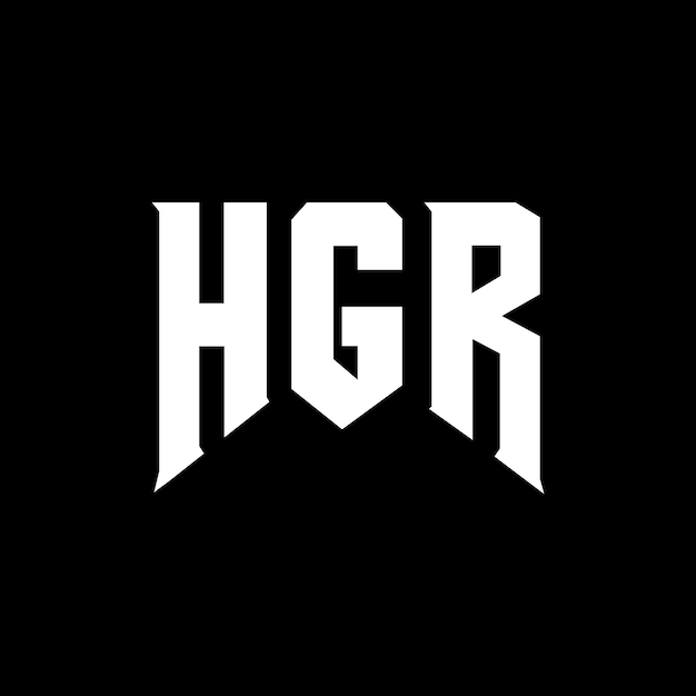 Diseño del logotipo de la compañía tecnológica HGR: combinación de colores blanco y negro HGR: diseño del logotipo HGR: icono HGR: alfabeto HGR: tipografía