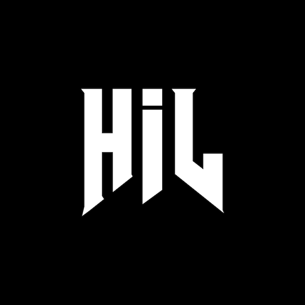 Diseño del logotipo de la compañía tecnológica HIL: combinación de colores blanco y negro HIL logotipo HIL vector HIL diseño HIL icono HIL alfabeto HIL tipografía diseño del logotipo