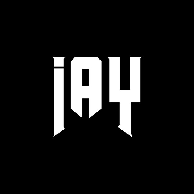 Diseño de logotipo de la compañía tecnológica IAY: combinación de colores blanco y negro, diseño de logotipo IAY, diseño de icono IAY, tipografía IAY.