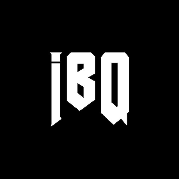 Diseño de logotipo de la compañía tecnológica IBQ: combinación de colores blanco y negro IBQ: Vector IBQ: Diseño de icono IBQ: Alfabeto IBQ: Tipografía IBQ