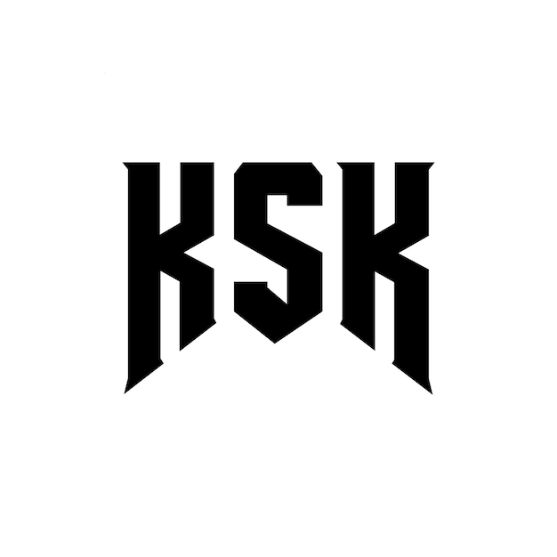 Diseño del logotipo de la compañía tecnológica KSK: combinación de colores blanco y negro KSK: diseño del logotipo KSK: icono KSK: alfabeto KSK: tipografía KSK