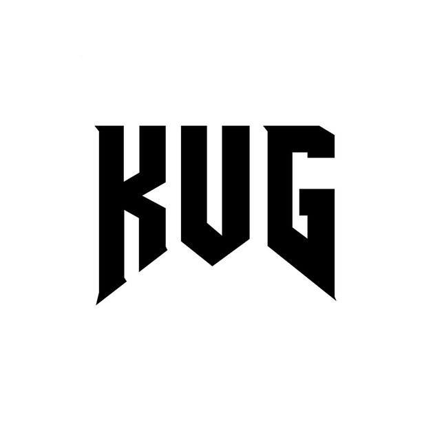 El diseño del logotipo de la compañía tecnológica KUG, una combinación de colores blanco y negro, el logotipo KUG, el vector KUG y el icono KUG.