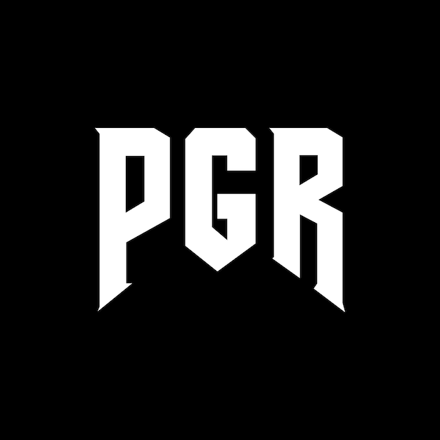 Diseño de logotipo de la compañía tecnológica PGR: combinación de colores blanco y negro PGR: diseño de logotipo PGR: icono PGR: alfabeto PGR: tipografía PGR
