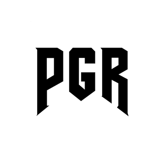 Diseño de logotipo de la compañía tecnológica PGR: combinación de colores blanco y negro PGR: diseño de logotipo PGR: icono PGR: alfabeto PGR: tipografía PGR