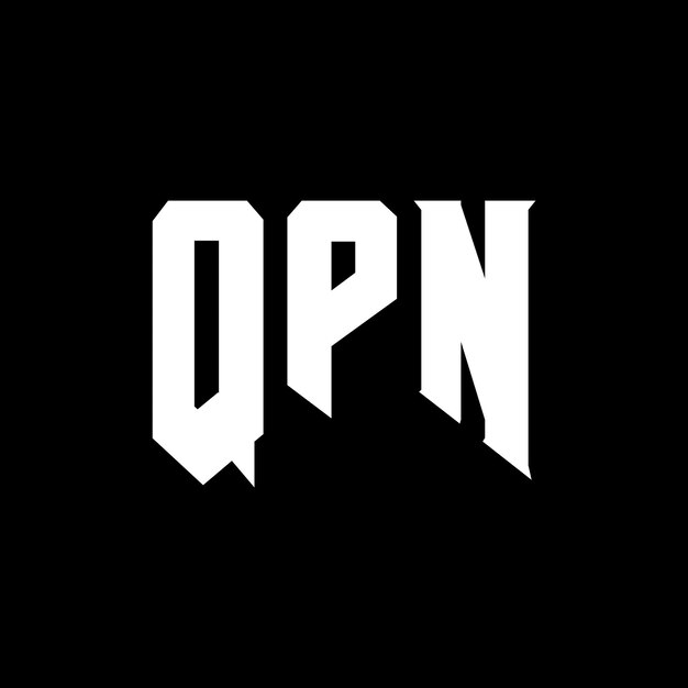 Diseño del logotipo de la compañía tecnológica QPN: combinación de colores blanco y negro, diseño del logotipo QPN, diseño del vector QPN, icono QPN, alfabeto QPN, tipografía QPN.