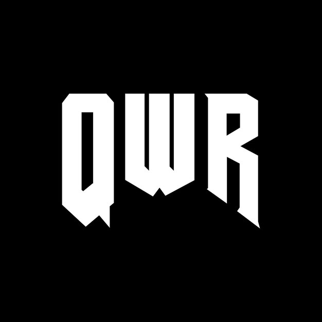 Diseño de logotipo de la compañía tecnológica QWR: combinación de colores blanco y negro, diseño de logotipo QWR, diseño vectorial QWR, icono QWR, alfabeto QWR, tipografía QWR.